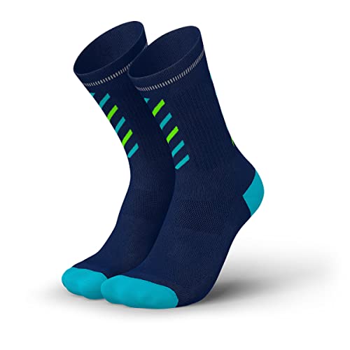 INCYLENCE Merino Winter Laufsocken mit gezielter Kompression, Männer und Frauen, 1 Paar, Navy Canary, Gr. 39-42 von INCYLENCE