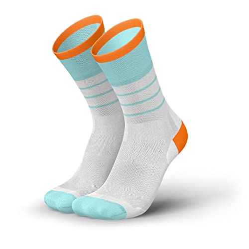 INCYLENCE Stripes V2 Sportsocken lang, leichte Running Socks, atmungsaktive und schweißableitende Kompressionssocken mit Anti-Blasen Schutz, Lauf-Socken für Damen und Herren, 35-38 von INCYLENCE