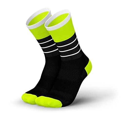 INCYLENCE Stripes V2 Sportsocken lang, leichte Running Socks, atmungsaktive und schweißableitende Kompressionssocken mit Anti-Blasen Schutz, Lauf-Socken für Damen und Herren, 35-38 von INCYLENCE