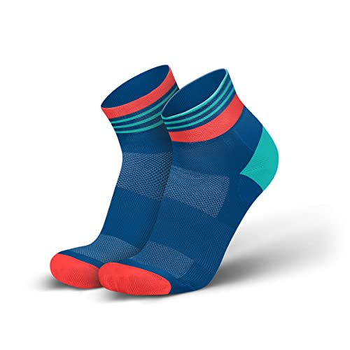 INCYLENCE Tiers gepolsterte Laufsocken kurz, leichte Running Socks, atmungsaktive low cut socks, Blasenschutz Kompressionssocken, 35-46 (43-46, Blau) von INCYLENCE