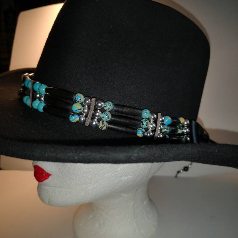 Hutband Im Country Und Western-style, Ausgefallene Seltene Howlith-Perlen | Hb13 von INDIANSTYLE