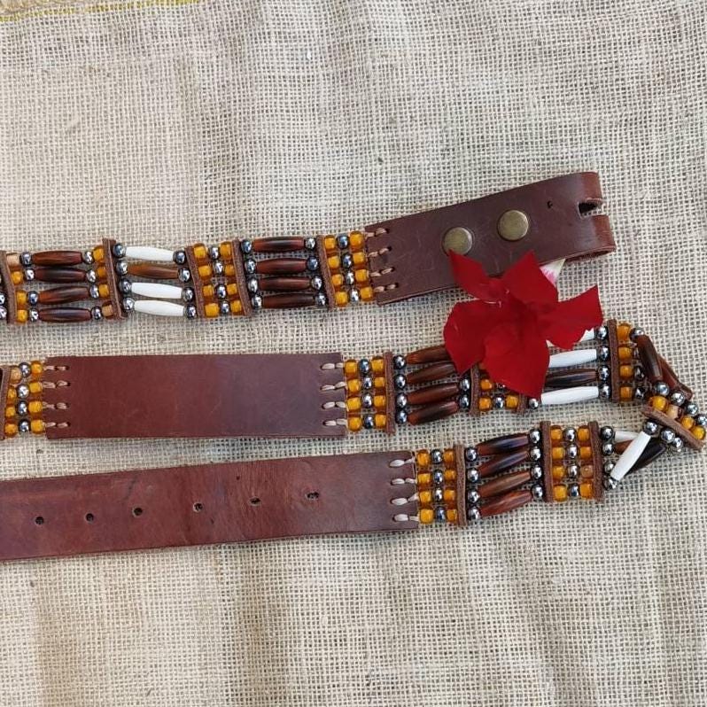 Ledergürtel - Buckle-Gürtel Einzelstück von INDIANSTYLE