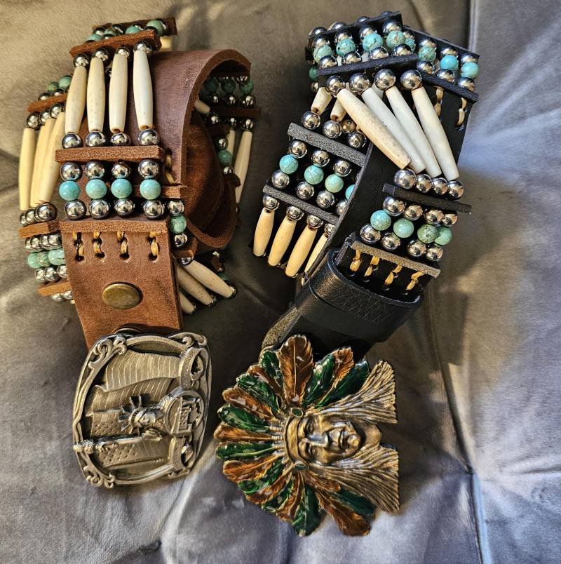 Wechsel-Ledergürtel Im Nativ American -style | Gü 03 von INDIANSTYLE