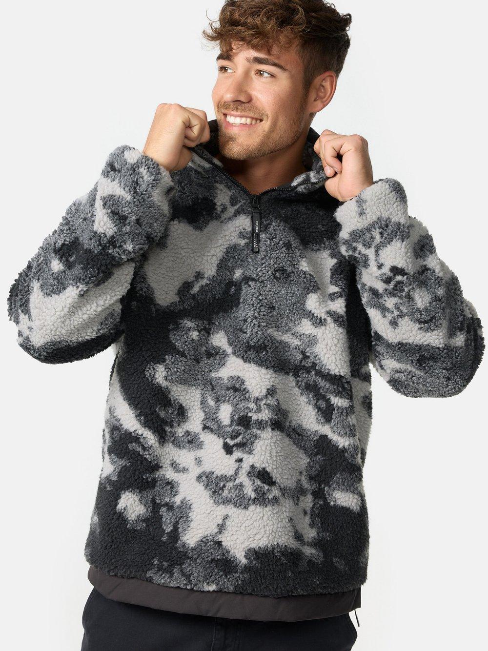 Indicode Fleecepullover Herren gemustert, schwarz Indicode Fleecepullover Herren gemustert, schwarz von INDICODE
