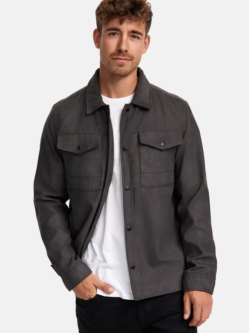 Indicode Hemd Langarm Herren Regular Fit, anthrazit von INDICODE