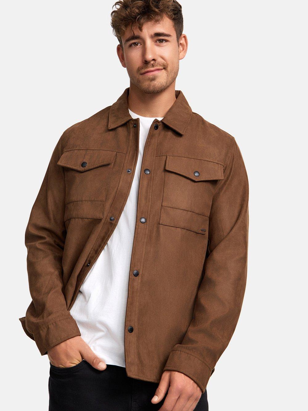 Indicode Hemd Langarm Herren Regular Fit, braun von INDICODE