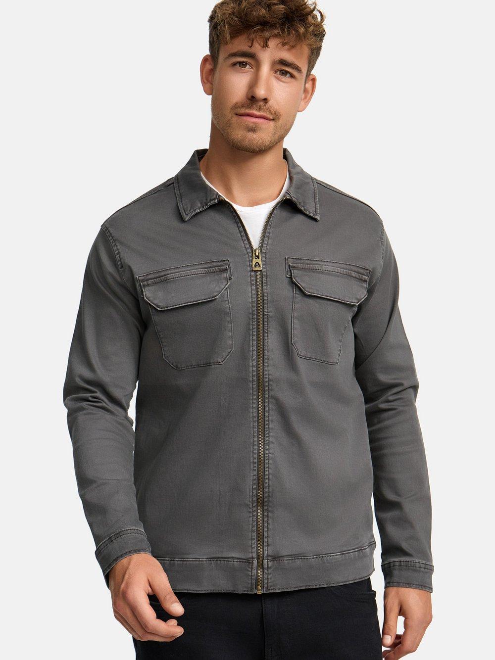 Indicode Hemd Langarm Herren Regular Fit Baumwolle, anthrazit von INDICODE