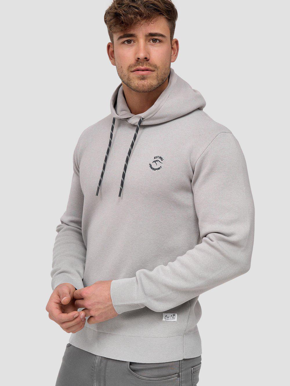 Indicode Kapuzenpullover Herren Baumwolle, hellgrau Indicode Kapuzenpullover Herren Baumwolle, hellgrau von INDICODE