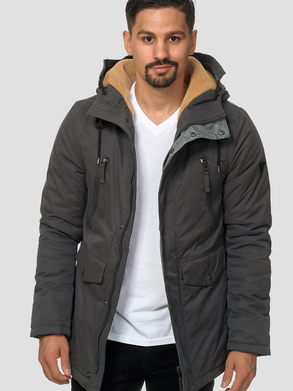 Indicode Parka Herren Baumwolle, anthrazit von INDICODE