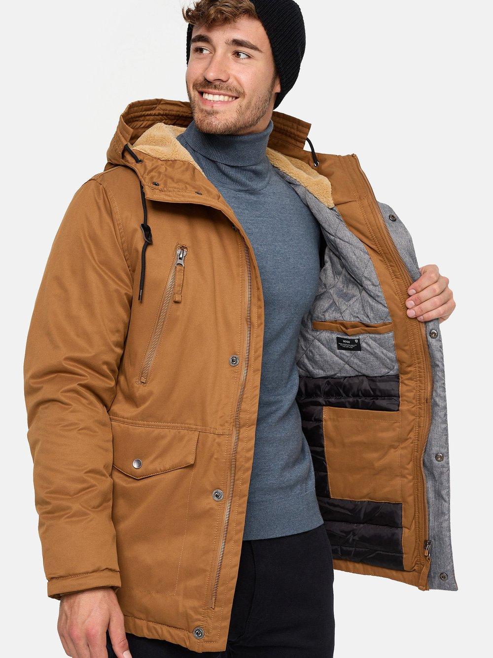 Indicode Parka Herren Baumwolle, braun von INDICODE