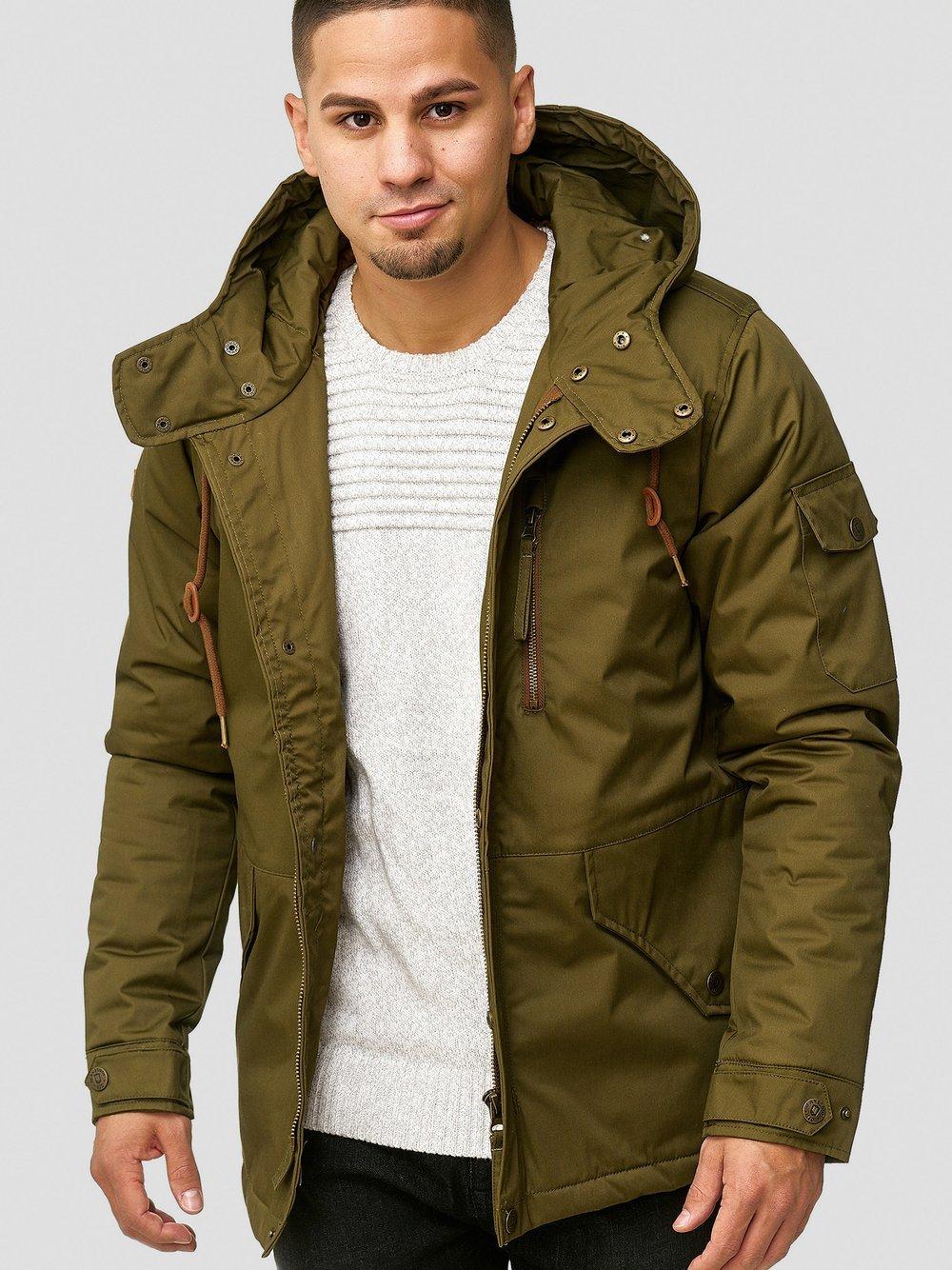 Indicode Parka Herren Baumwolle, oliv von INDICODE