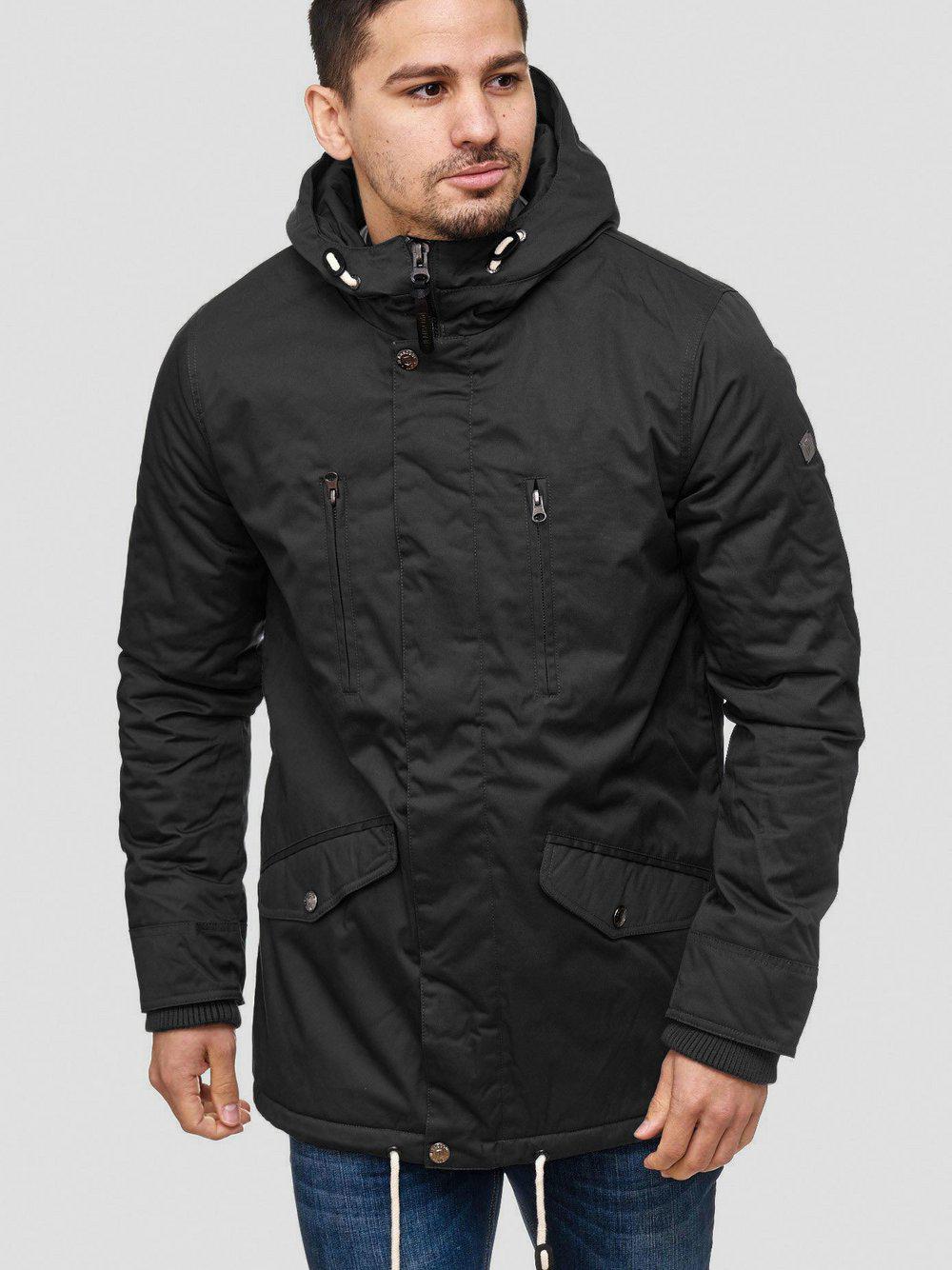 Indicode Parka Herren Baumwolle, schwarz von INDICODE