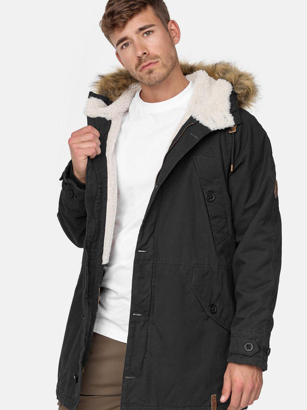 Indicode Parka Herren Baumwolle, schwarz von INDICODE