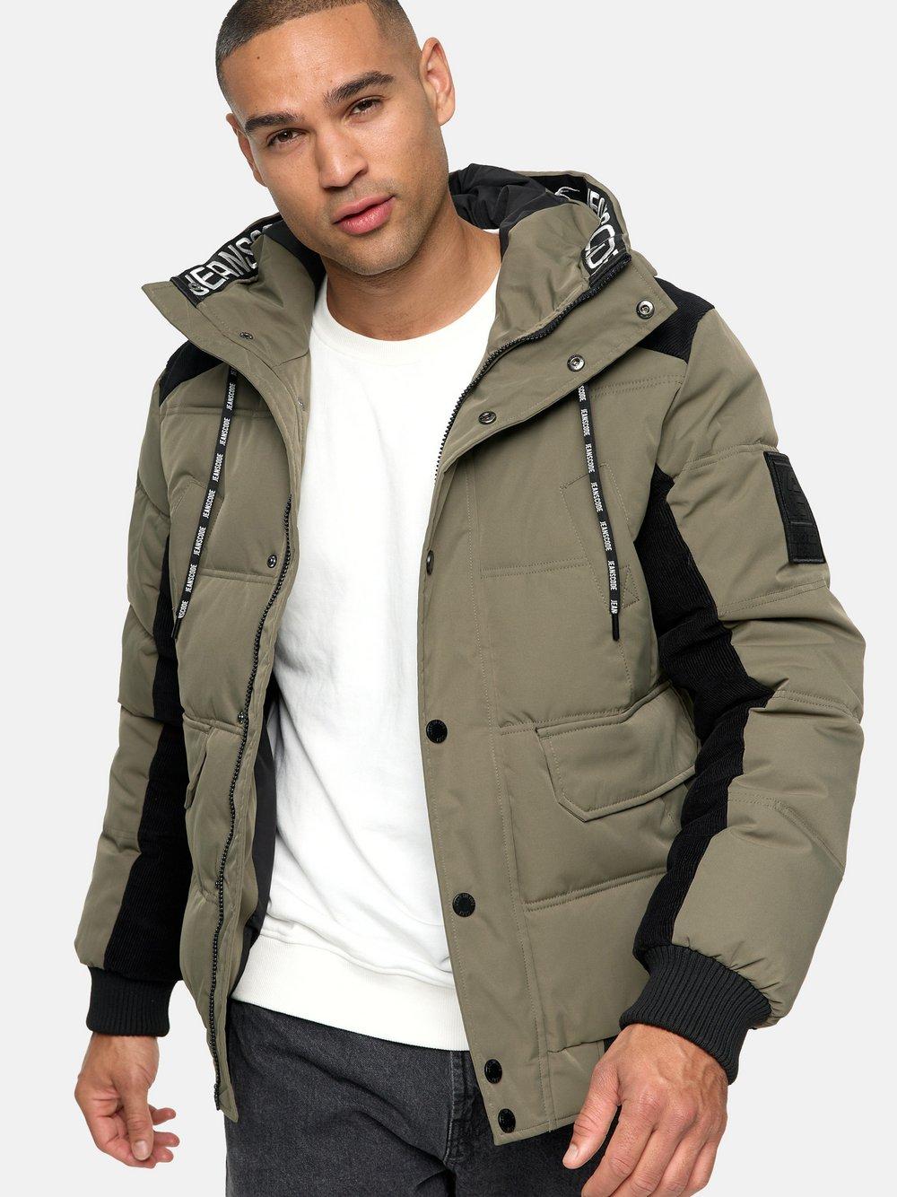 Indicode Winterjacke Herren, khaki von INDICODE