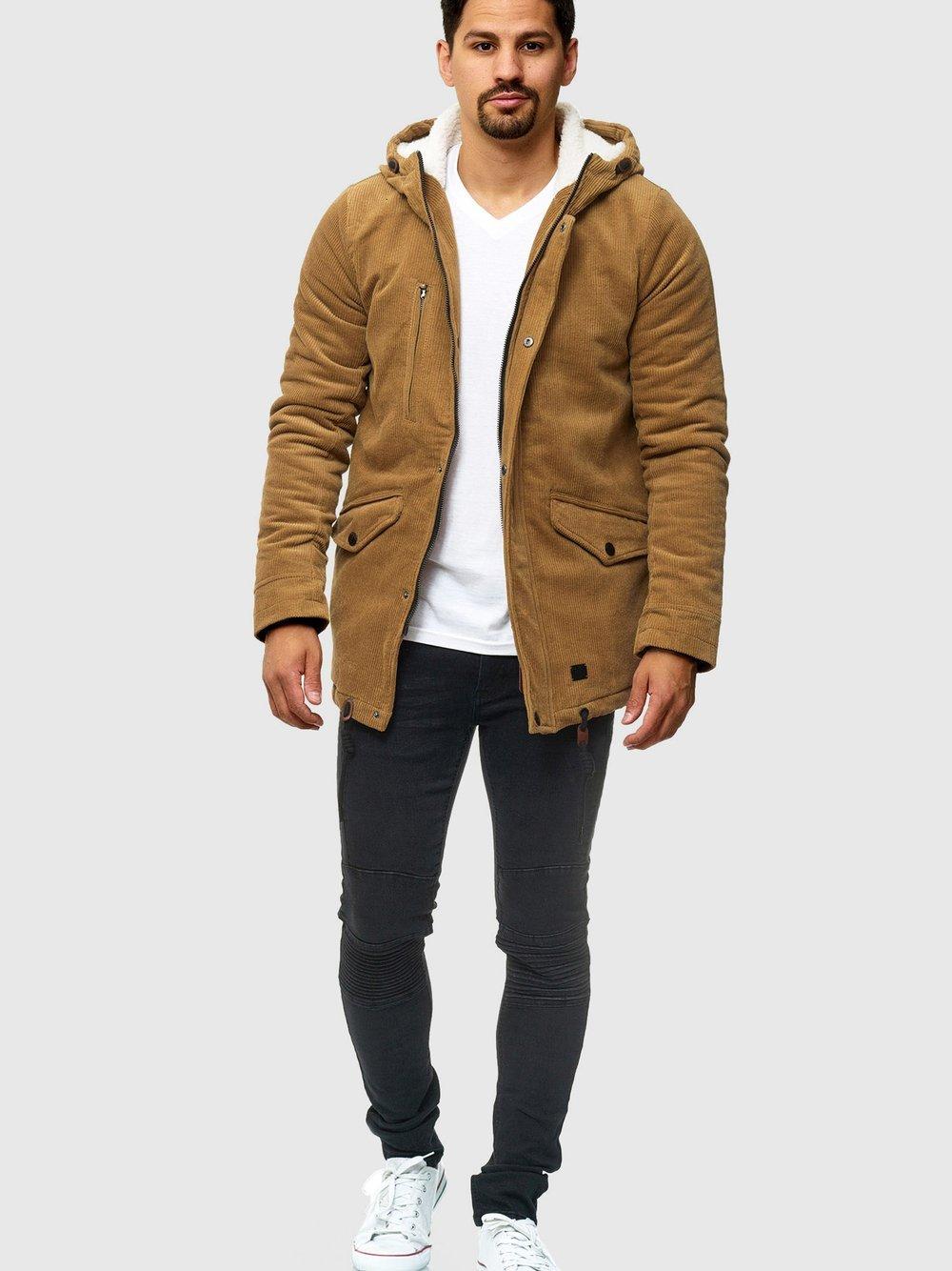 Indicode Winterjacke Herren Baumwolle, camel von INDICODE