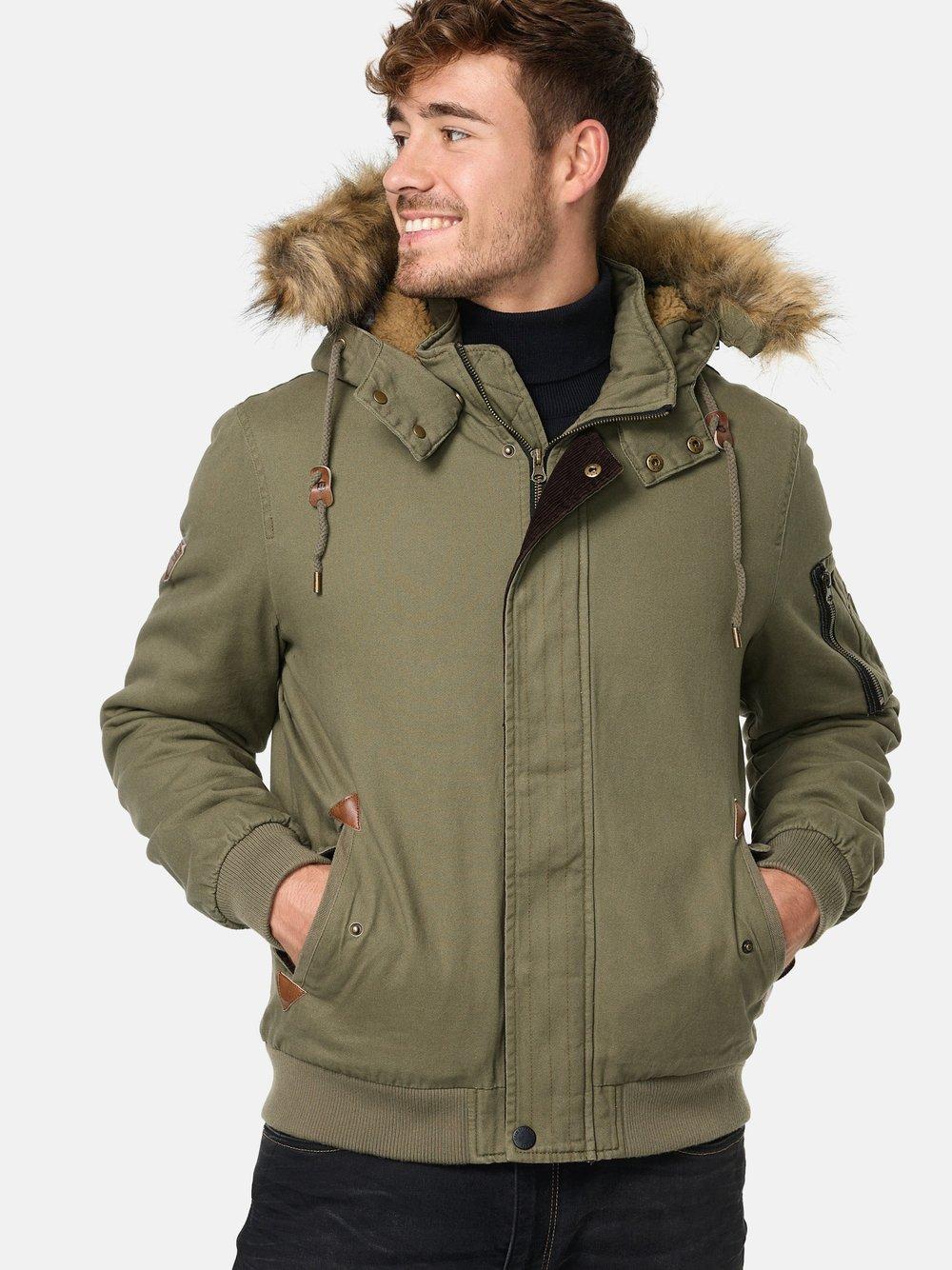 Indicode Winterjacke Herren Baumwolle, khaki von INDICODE