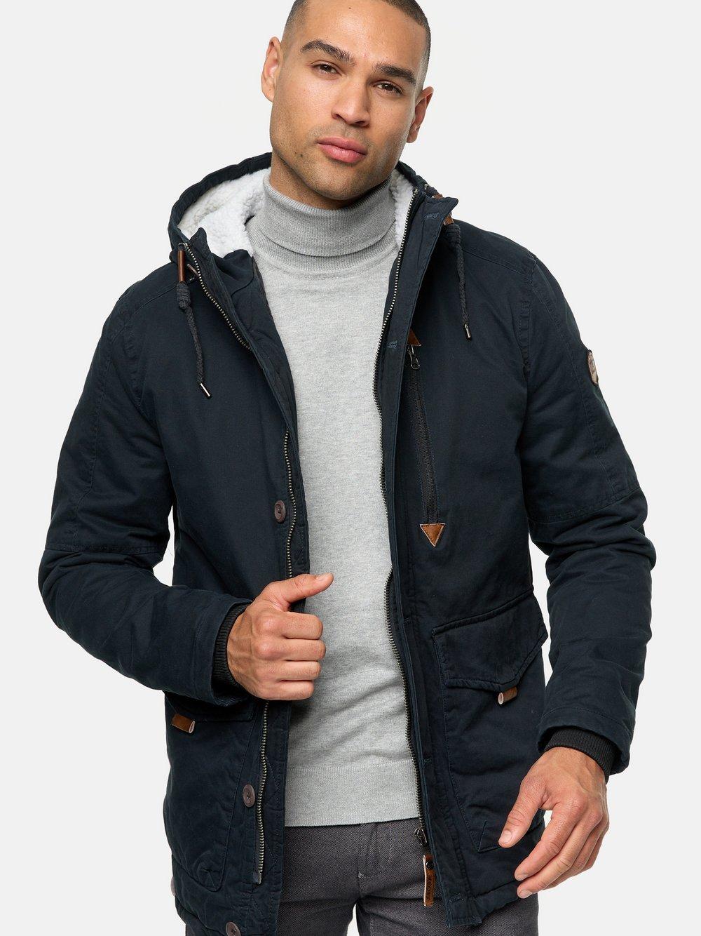 Indicode Winterjacke Herren Baumwolle, schwarz von INDICODE