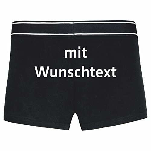 INDIGOS UG - Herren Boxershorts - schwarz - XXL - hinten - Boxershorts Herren - mit Wunschtext oder Wunschname bedruckt - personalisierte Geschenke Männer - Unterwäsche - Unterhose - Freizeit - lustig von INDIGOS UG