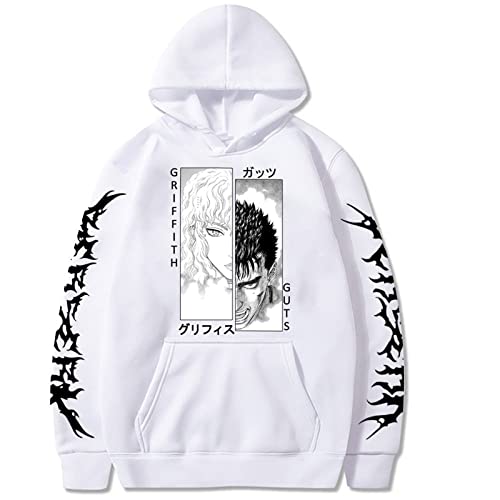 Anime Berserk Hoodie Guts Griffith Cosplay Kostüm Langarm Hip Hop Sweatshirt für Männer Frauen von INDIRAN