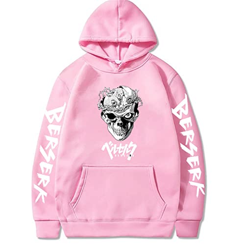 INDIRAN Anime Berserk Skull Night Hoodie Guts Kapuzensweatshirt Harajuku Streetwear Pullover Tops für Unisex von INDIRAN