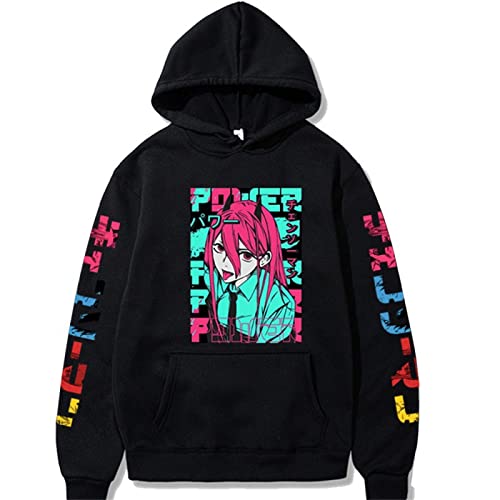 INDIRAN Chainsaw Man Hoodie Power 3D gedruckt Langarm Sweatshirt Anime Chainsaw Man Cosplay Jacke Mantel für Männer Frauen von INDIRAN