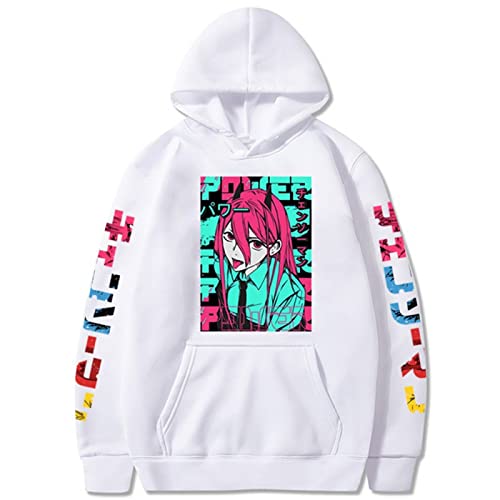 INDIRAN Chainsaw Man Hoodie Power 3D gedruckt Langarm Sweatshirt Anime Chainsaw Man Cosplay Jacke Mantel für Männer Frauen von INDIRAN