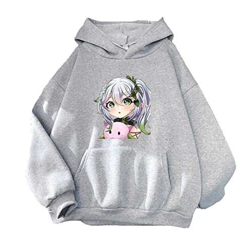 INDIRAN Genshin Impact Nahida Hoodie Unisex Spiel Nahida Cosplay Kostüm bedruckter Pullover Langarm Kapuzen-Sweatshirt Freizeitjacke Mantel Top von INDIRAN