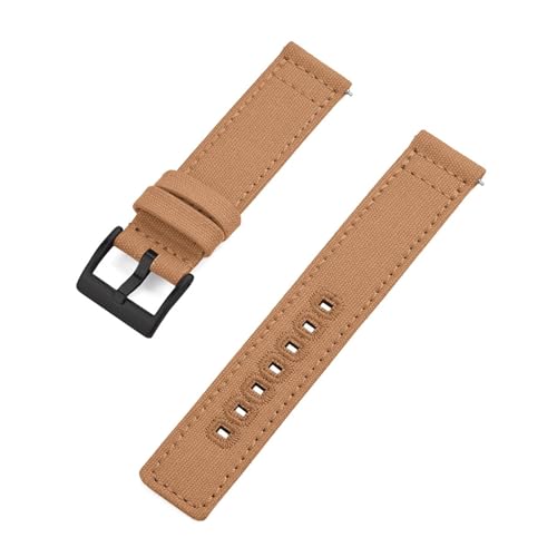 INEOUT 20mm 22mm Nylon Canvas Armband Männer Frauen Wasserdicht Armband Gürtel Kompatibel Mit Omega For Uhr Strap (Color : Khaki Black, Size : 20mm) von INEOUT