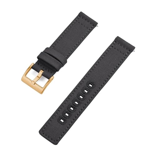 INEOUT 20mm 22mm Nylon Canvas Handgelenk Band Männer Frauen Wasserdichte Armband Gürtel For Omega Uhr Strap (Color : Grey Gold, Size : 20mm) von INEOUT