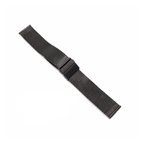 INEOUT Edelstahl-Uhrenarmband 18 Mm 20 Mm 22 Mm Armband Schnellverschluss-Uhrenarmbänder Ersatzarmband For Männer Frauen (Color : Black, Size : 22mm) von INEOUT