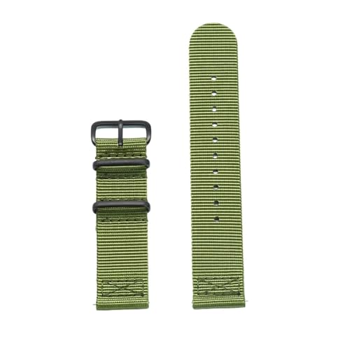 INEOUT Hochwertiges Nylon-Uhrenarmband, 20 Mm, 22 Mm, Schnellverschluss-Uhrenarmbänder (Color : Green, Size : 22mm) von INEOUT