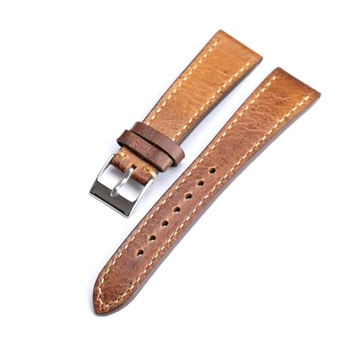 INEOUT Kompatibel Mit Antiken Uhrenarmbändern 18 19 20 21 22 Mm, Weiche Oberschicht Aus Leder, Handgefertigtes, Weiches, Ultradünnes Leder For Herren(18mm) von INEOUT