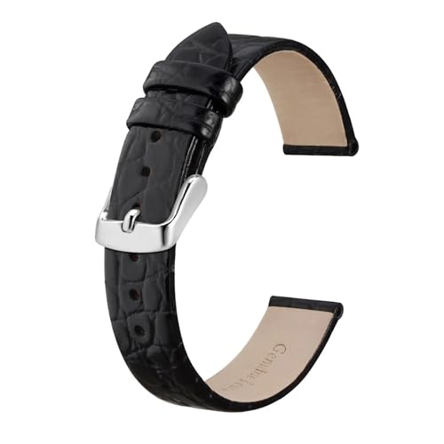 INEOUT Neue Frauen Echtes Leder Uhrenarmbänder 8mm 10mm 12mm 14mm 16mm 18mm 19mm 20mm Ersatz Band Armband Dame Watchban (Color : Black, Size : 10mm) von INEOUT