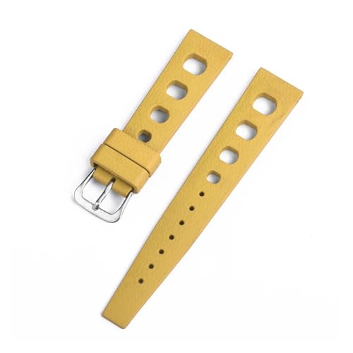 INEOUT Neues FKM Fluorkautschuk-Uhrenarmband, 20 Mm, Schnellverschluss For Herren-Taucher-Uhrenarmbänder (Color : Yellow, Size : 22mm) von INEOUT
