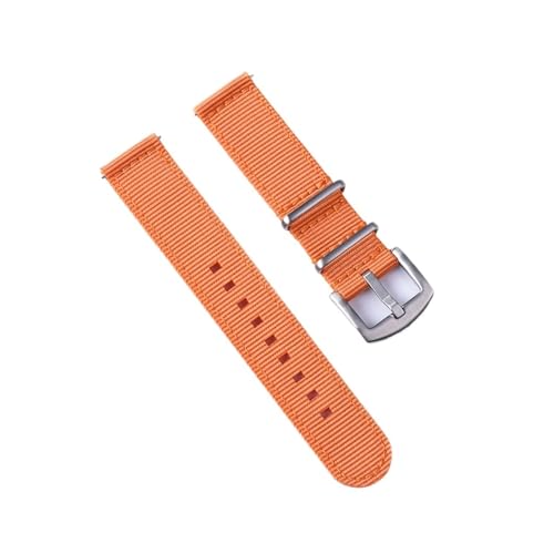 INEOUT Nylon-Uhrenarmband 18 Mm 20 Mm 22 Mm Armband Schnellverschluss-Armband For Uhrenarmband (Color : Orange, Size : 20mm) von INEOUT