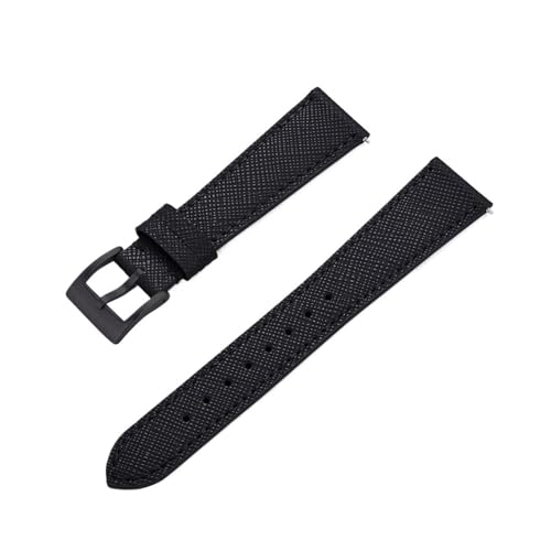 INEOUT Schnellverschluss-Vintage-Uhrenarmband Aus Genähtem Leder, Leder-Uhrenarmbänder, 18 Mm, 19 Mm, 20 Mm, 21 Mm, 22 Mm, 23 Mm, 24 Mm (Color : Black black, Size : 23mm) von INEOUT