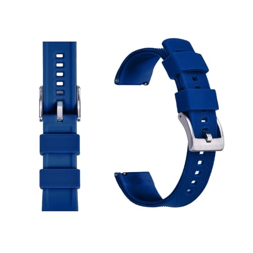 INEOUT Silikon-Uhrenarmband, 20 Mm, 22 Mm, Schnellverschluss, Gummi-Uhrenarmband For Männer Und Frauen, Wasserdichtes Ersatzarmband (Color : Blue 1, Size : 22mm) von INEOUT