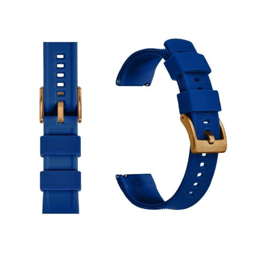 INEOUT Silikon-Uhrenarmband, 20 Mm, 22 Mm, Schnellverschluss, Gummi-Uhrenarmband For Männer Und Frauen, Wasserdichtes Ersatzarmband (Color : Blue 3, Size : 20mm) von INEOUT
