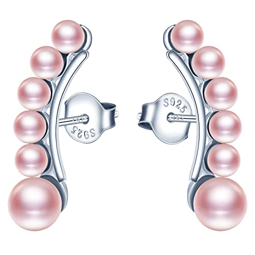 INFINIONLY Zartes Perle Ohrklemmen Ohrringe, 925 Sterling Silber Ohrringe für Damen Mädchen, Elegante Perle Ohrstecker, Hypoallergen Ohrschmuck INFINIONLY Zartes Perle Ohrklemmen Ohrringe, 925 Sterling Silber Ohrringe für Damen Mädchen, Elegante Perle Ohrstecker, Hypoallergen Ohrschmuck von INFINIONLY