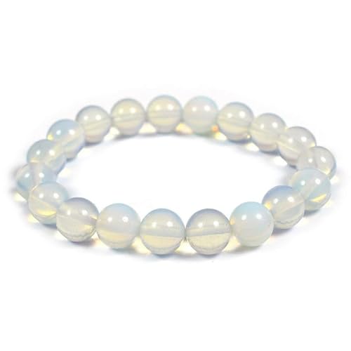 INFINITY GEMS Armband aus natürlichem AAA-Opalitkristall, 10 mm, Edelstein, dehnbares Armband | 7–7,5 Zoll Länge | Unisex-Armband | Armband mit runden Perlen | Männer/Frauen von INFINITY GEMS