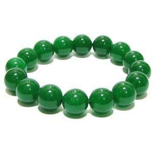INFINITY GEMS Natürliches AAA-Armband aus grüner Jade, 10 mm, Edelstein, dehnbares Armband | 7–7,5 Zoll Länge | Unisex-Armband | Armband mit runden Perlen | Männer/Frauen von INFINITY GEMS