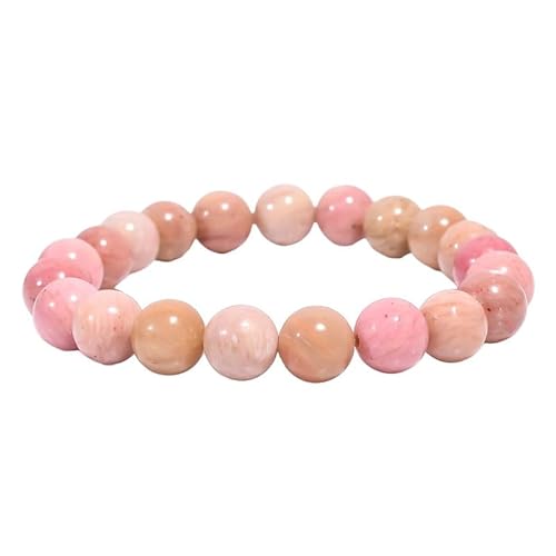 INFINITY GEMS Natürliches AAA-Rhodonit-Armband in Rosa, 10 mm, Edelstein-Stretcharmband | 7–7,5 Zoll Länge | Unisex-Armband | Armband mit runden Perlen | Männer/Frauen von INFINITY GEMS