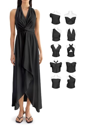 INFINITY Strandkleider für Damen: Sommerkleid Strand Wickelkleid Lang Sexy - Multi-Way 24 in 1 Hochzeitsgast Elegant Urlaub Festival Party von INFINITY