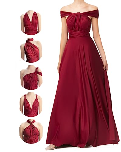 INFIWING Infinity Kleid mit Bandeau Brautjungfernkleider, Lang Übergröße Wickelkleid Damen, Multiway Kleid Hochzeitsgäste Trauzeugin Kleid Abendkleid(Einheitsgröße, Burgund) INFIWING Infinity Kleid mit Bandeau Brautjungfernkleider, Lang Übergröße Wickelkleid Damen, Multiway Kleid Hochzeitsgäste Trauzeugin Kleid Abendkleid(Einheitsgröße, Burgund) von INFIWING