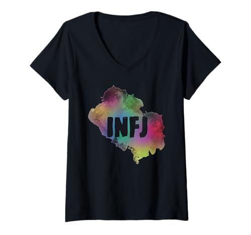 Damen INFJ introvertiert Myers Briggs Persönlichkeitstyp T-Shirt mit V-Ausschnitt Damen INFJ introvertiert Myers Briggs Persönlichkeitstyp T-Shirt mit V-Ausschnitt von INFJ introvert Myers Briggs personality type