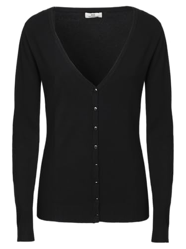 INFLUENCER - Basic Cardigan V-Ausschnitt, Schwarz , L von INFLUENCER