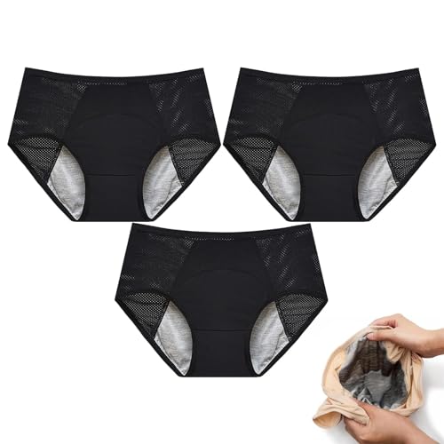 INFORMPOT Ladydry Auslaufsichere Höschen, hohe Taille, auslaufsicher, Komfort-Höschen, Inkontinenz-Schutz, Unterwäsche für Damen, 3 Stück., 42 von INFORMPOT