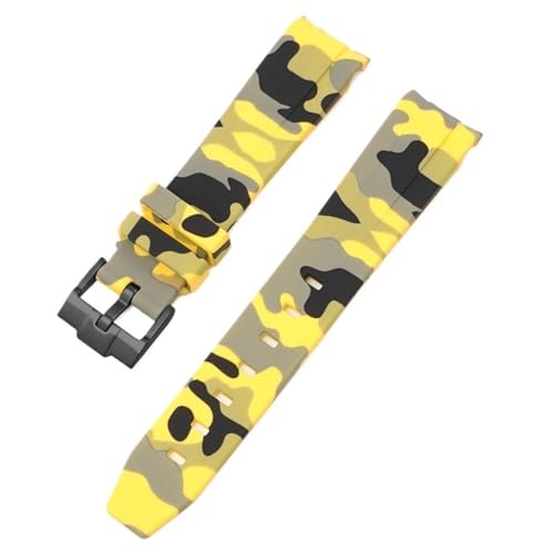 INFRI Camouflage-Armband für Omega für Swatch MoonSwatch, gebogenes Ende, Silikon-Gummi-Armband, für Herren und Damen, Sportuhrenarmband, Zubehör, 20 mm, 20 mm, Achat von INFRI