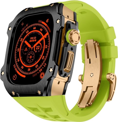 INFRI Robustes Edelstahl-Uhrengehäuse, Sport-Gummiband, Mod-Kit, für Apple Watch Ultra 49 mm, RM-Stil, Metall-Uhrenabdeckung, für iWatch 8, 49 mm, Ersatzzubehör, For Ultra 49MM, Achat von INFRI