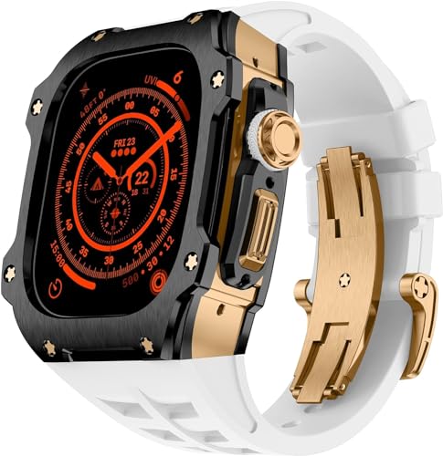 INFRI Robustes Edelstahl-Uhrengehäuse, Sport-Gummiband, Mod-Kit, für Apple Watch Ultra 49 mm, RM-Stil, Metall-Uhrenabdeckung, für iWatch 8, 49 mm, Ersatzzubehör, For Ultra 49MM, Achat von INFRI